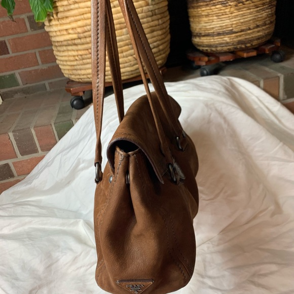 SOLD! PRADA couture VelvetySoft Leather Tote Purse - Picture 3 of 16
